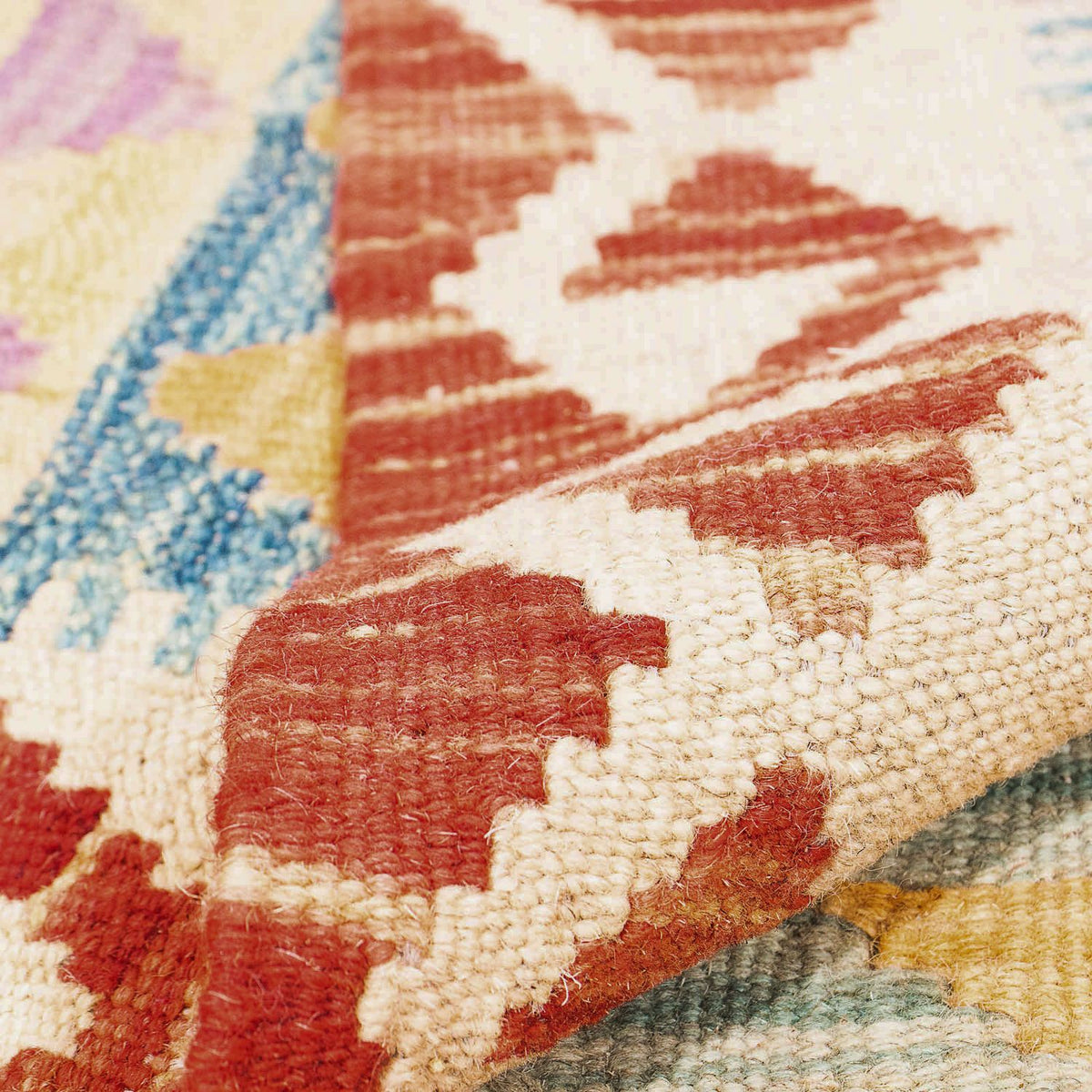 Kelim Rug - Splash - 194 x 152 cm - multicolored