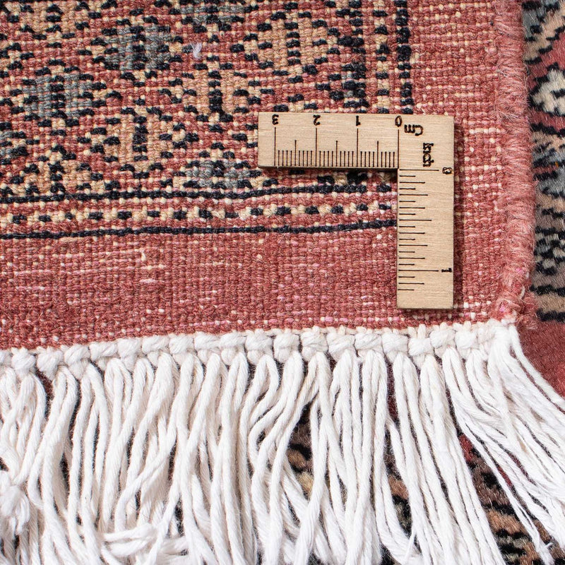 Runner Afghan Rug - Bukhara - 396 x 64 cm - dark red