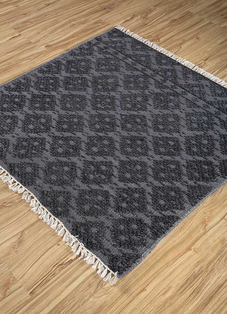 Viscose Rug square  - 75 x 75 cm - anthracite