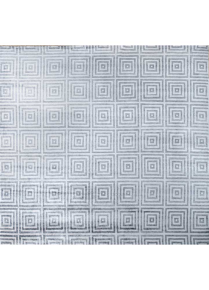 Viscose Rug square  - 345 x 345 cm - silver