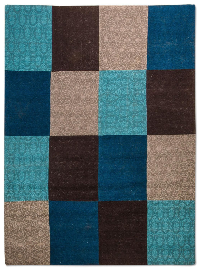 Patchwork Rug - 240 x 170 cm - turquoise