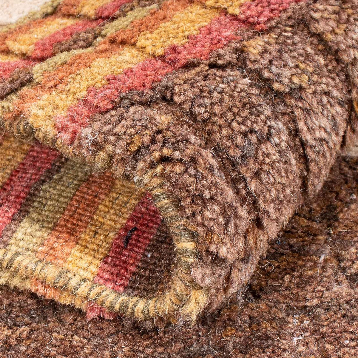 Gabbeh Rug - Loribaft Softy - 150 x 100 cm - dark brown